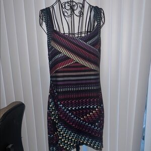 Chic Multicolor Striped Mini Dress